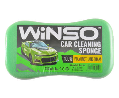 Губка для миття авто WINSO з дрібними порами 220*120*60mm (зелена)