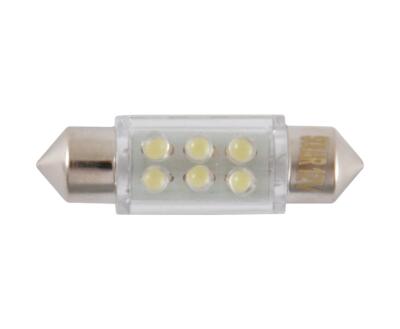 LED 12V SV8.5 T11x36 6leds white 1шт. (10шт.) Поліетилен уп.