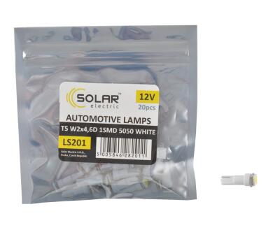 LED 12V T5 W2x4.6d 1 led 5050 white 1 led 1шт. (20шт.) Поліетилен уп.