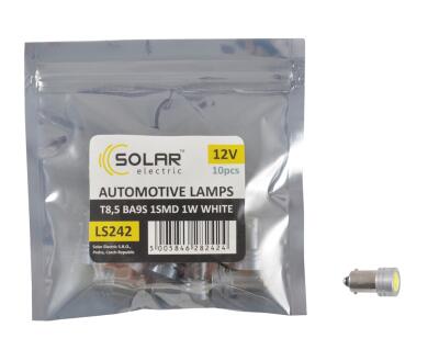 LED 12V T8.5 BA9s 1led 1W white 1шт. (10шт.) Поліетилен уп.