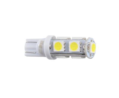 LED 12V T10 9leds 5050, white (10 шт.) Поліетилен уп.