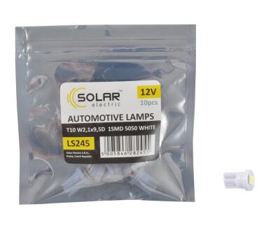 LED 12V T10 W2.1x9.5d 1led 5050 white 1шт. (10шт.)
