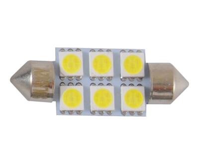 LED 12V SV8.5 T11x36 6led 5050 white 1шт. (10шт.) Поліетилен уп.