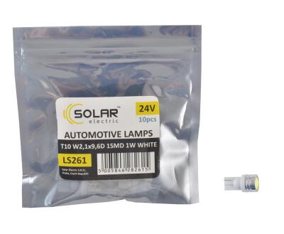 LED 24V T10 SMD 1W, white (10 шт.) Поліетилен уп.
