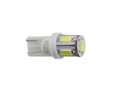 SOLAR Автолампа  LED 12V T10 W2.1x9.5d 5SMD 5630 white 5 leds 10шт. Поліетилен уп.