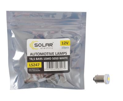 LED 12V T8.5 BA9s 1led 5050 white 1шт. (10шт.) Поліетилен уп. підсвічування салону