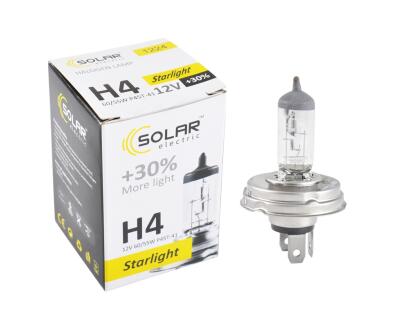 Solar H4 12V 60/55W P45t-41 Starlight+30% (10/200 шт.)