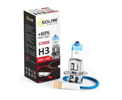 Solar H3 12V 55W PK22s Starlight + 60% (1000 шт.)
