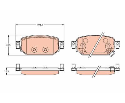 GDB2172  TRW - Гальмівні колодки до дисків