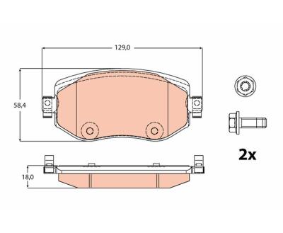 GDB2175  TRW - Гальмівні колодки до дисків