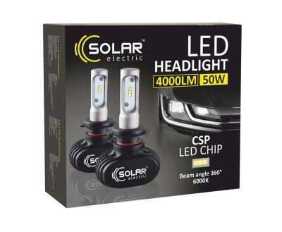 SOLAR LED H4 12/24V 6000K 4000Lm 50W Seoul CSP 19x19 км-т 2шт (50шт.)