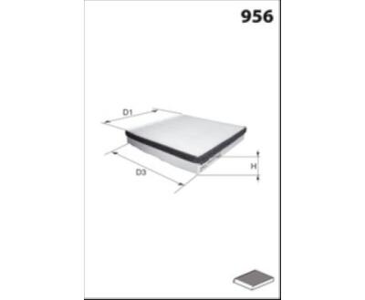 EKR7005 Фільтр салону (Mecafilter) ( аналогWP6808/LA45)