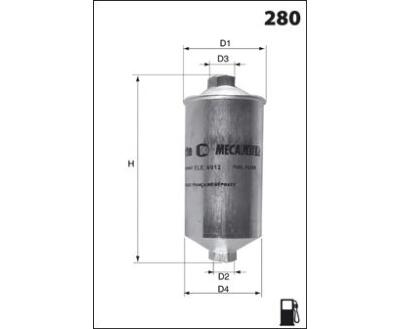 ELE6109 Фільтр палива (Mecafilter) ( аналогWF8232/KL522)