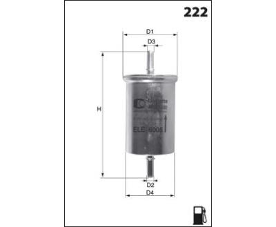 ELE6126 Фільтр палива (Mecafilter) ( аналогWF8333/KL470)