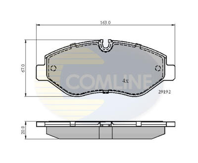 CBP01555 Comline - Гальмівні колодки до дисків