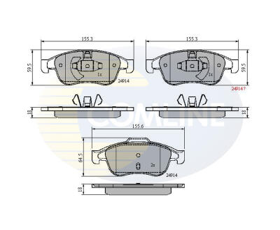 CBP01677 Comline - Гальмівні колодки до дисків