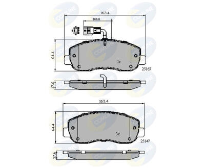 CBP12106 Comline - Гальмівні колодки до дисків