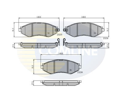 CBP31188 Comline - Гальмівні колодки до дисків