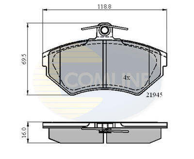 CBP0989 Comline - Гальмівні колодки до дисків