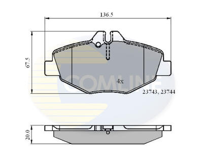 CBP01209 Comline - Гальмівні колодки до дисків
