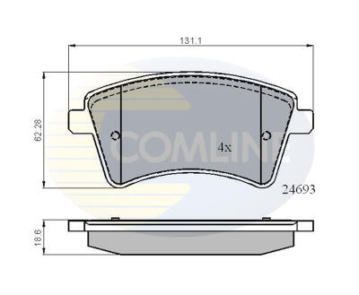 CBP01707 Comline - Гальмівні колодки до дисків