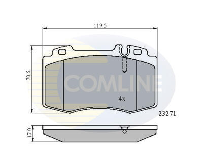 CBP01117 Comline - Гальмівні колодки до дисків