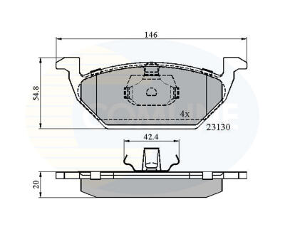 CBP0737 Comline - Гальмівні колодки до дисків