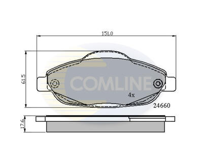 CBP01765 Comline - Гальмівні колодки до дисків
