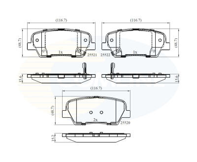 CBP36009 Comline - Гальмівні колодки до дисків