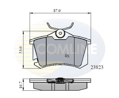 CBP01761 Comline - Гальмівні колодки до дисків