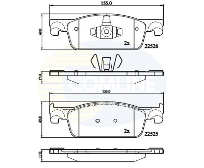 CBP02316 Comline - Гальмівні колодки до дисків