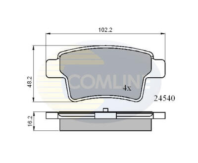 CBP01713 Comline - Гальмівні колодки до дисків