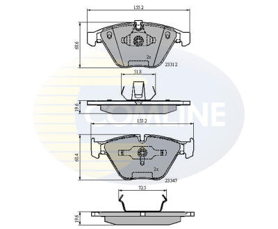 CBP02033 Comline - Гальмівні колодки до дисків