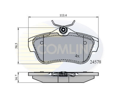 CBP01622 Comline - Гальмівні колодки до дисків