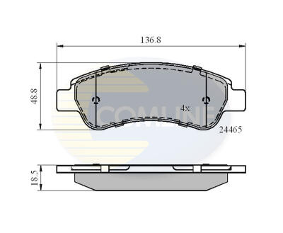 CBP01604 Comline - Гальмівні колодки до дисків
