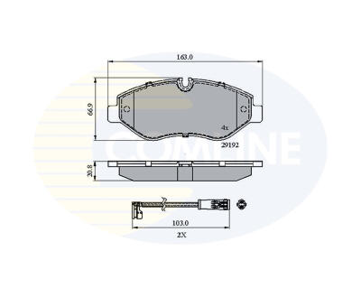 CBP21555 Comline - Гальмівні колодки до дисків