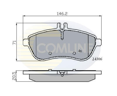 CBP01786 Comline - Гальмівні колодки до дисків