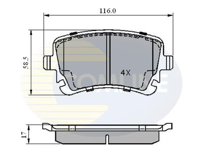 CBP01313 Comline - Гальмівні колодки до дисків