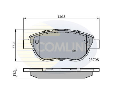 CBP01783 Comline - Гальмівні колодки до дисків