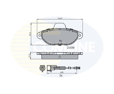 CBP2509 Comline - Гальмівні колодки до дисків
