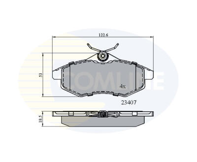 CBP01145 Comline - Гальмівні колодки до дисків