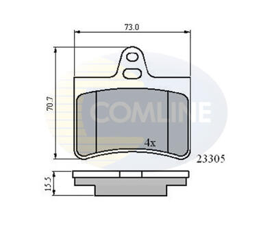 CBP01122 Comline - Гальмівні колодки до дисків