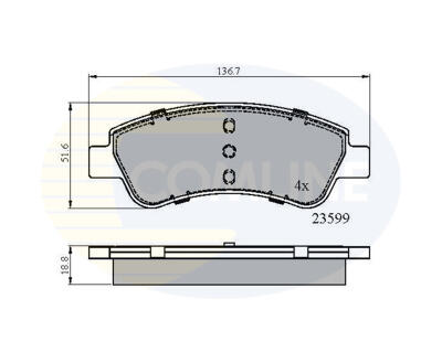 CBP01525 Comline - Гальмівні колодки до дисків