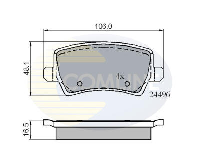 CBP01613 Comline - Гальмівні колодки до дисків