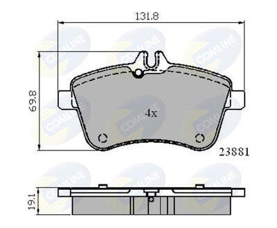 CBP01723 Comline - Гальмівні колодки до дисків