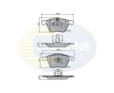 CBP01322 Comline - Гальмівні колодки до дисків