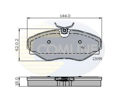 CBP01766 Comline - Гальмівні колодки до дисків