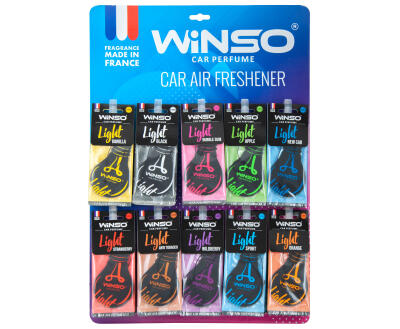 Освіжувач повітря WINSO Light, целюлозний ароматизатор, дисплей MIX (50 шт/ дисплей)