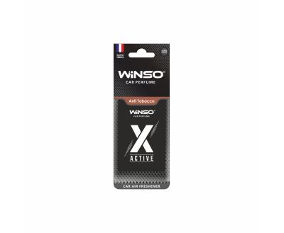 Освіжувач повітря WINSO X Active, целюлозний ароматизатор, Anti Tobacco, (50шт/ящ.)