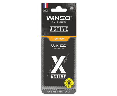 Освіжувач повітря WINSO X Active, целюлозний ароматизатор, Tutti Frutti, (50шт/ящ.)